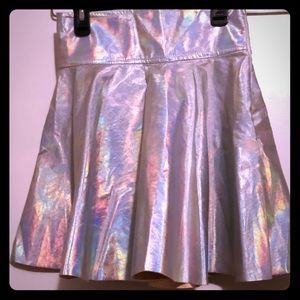 Iridescent skirt for rave